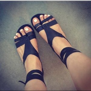 Free People gladiator wrap sandals